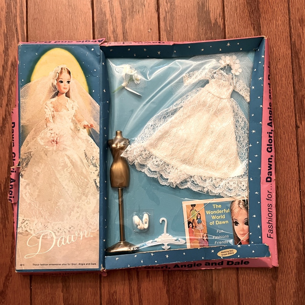 Vintage Topper Dawn Doll Outfit Clothes Wedding Bell 0815